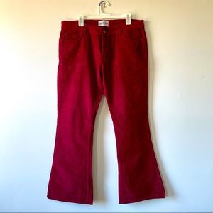 Vintage Burgundy Corduroy Bellbottoms